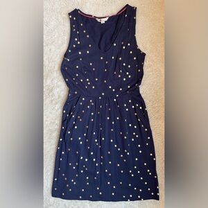 Women's Boden Melinda Jersey Dress (Navy and Gold)